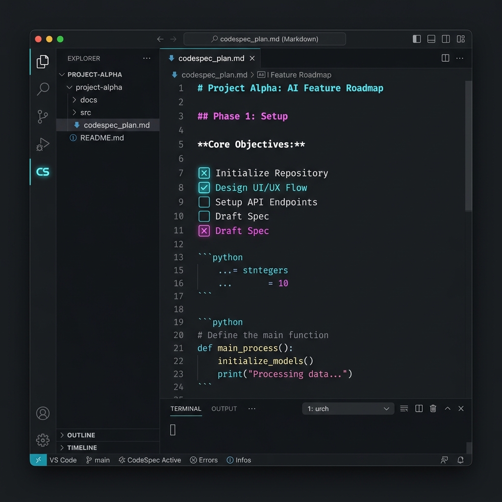 CodeSpec Extension UI Mockup